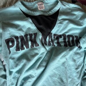2017 PINK Victoria's Secret Mint Turquoise Crewneck Sweatshirt